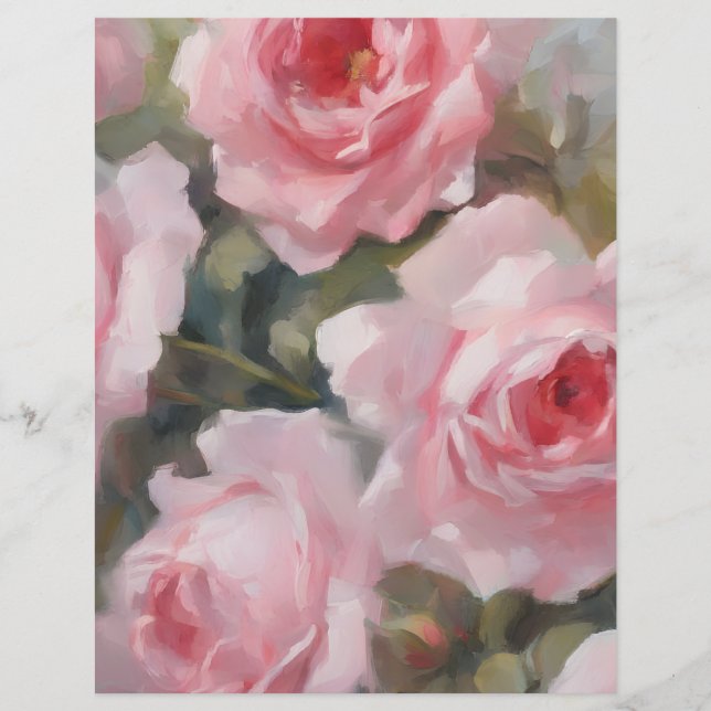 Rose Pink Scrapbook Paper (Vorderseite)