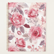 Rose Pivoine Roseau Aquarelle Jardin Floral