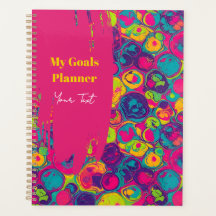 Rose | Planificateur d'objectifs multicolore chic