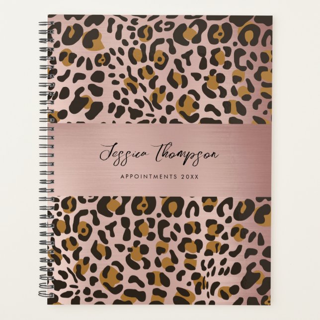 Rose Poster de animal Leopard  Motif Or (Devant)