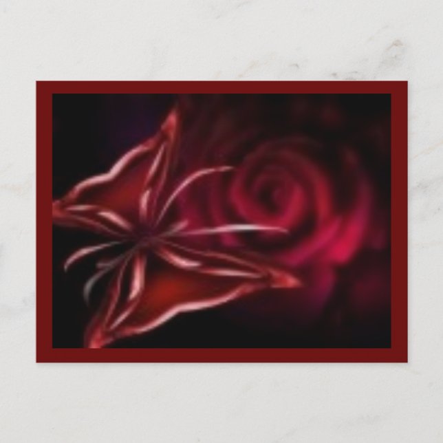 Rose Postkarte (Vorderseite)