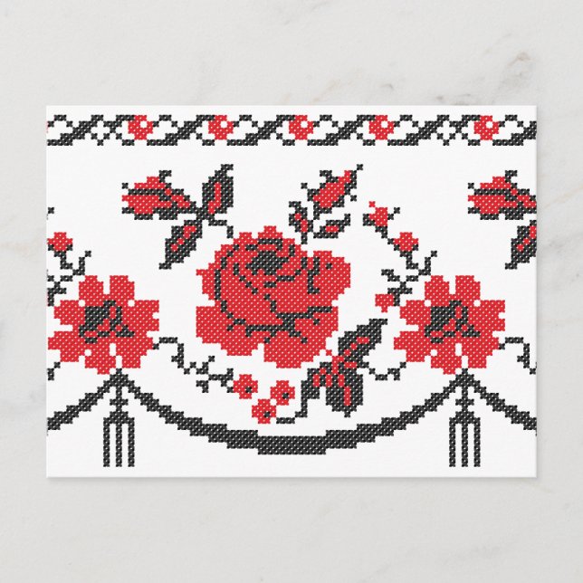 Rose Postkarte (Vorderseite)