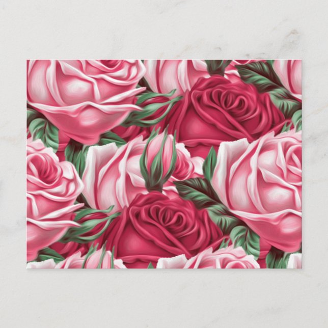 Rose Postkarte (Vorderseite)