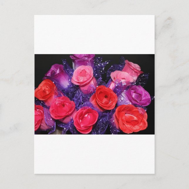 Rose Postkarte (Vorderseite)