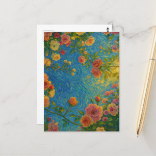 Rose Postkarte
