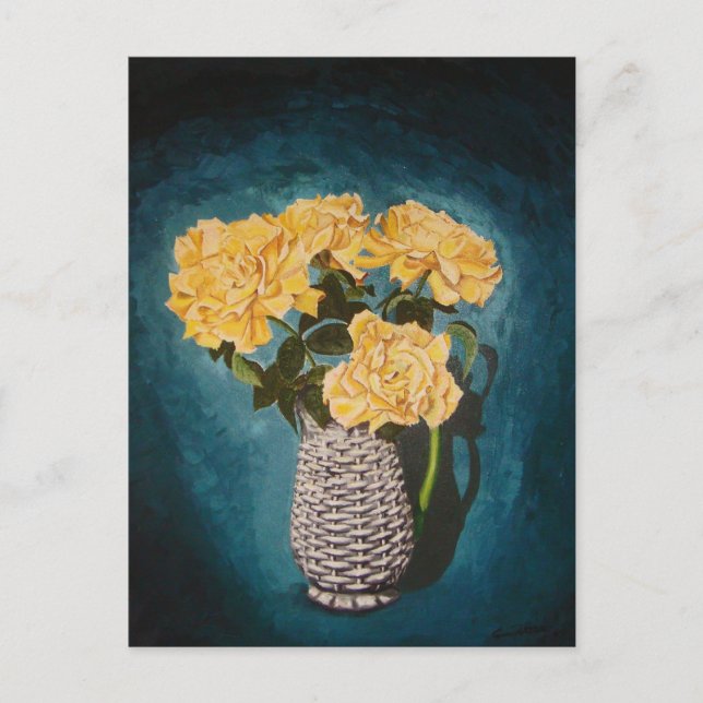 Rose Postkarte (Vorderseite)