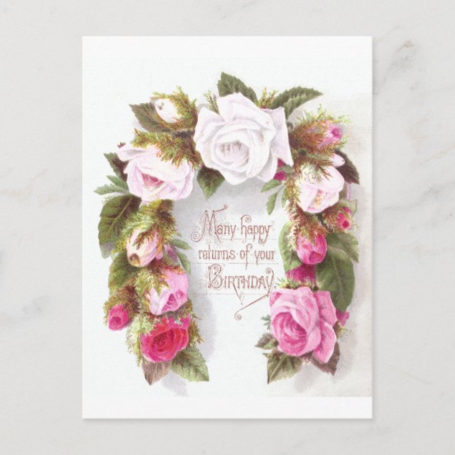 Rose Postkarte (Vorderseite)