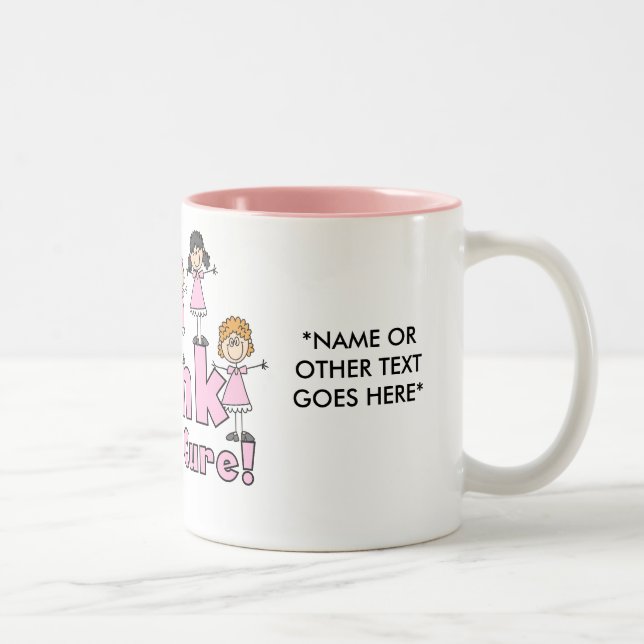 Rose pour une tasse personnalisable de traitement (Droit)