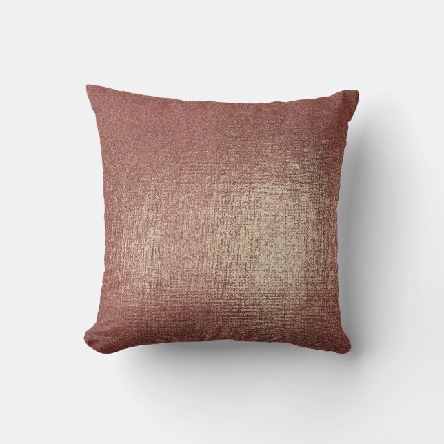 Rose Powder Gold Glam Metallic Kissen (Vorderseite)