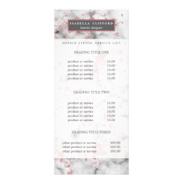 Rose | Preise und Service Werbekarte