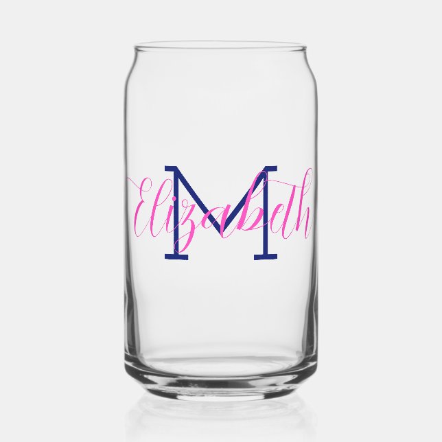 Rose Prépa et Bleu Marine Monogramme (Recto)