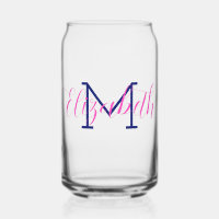 Rose Prépa et Monogramme Bleu Marine