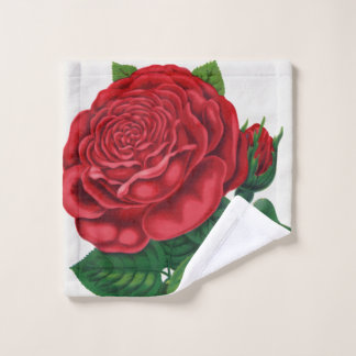 Rose Print Rochester Lithographing and Printing Co Badhandtuch Set