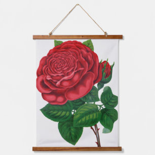 Rose Print Rochester Lithographing und Druckerei G Wandteppich Mit Holzrahmen