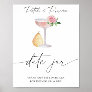 Rose Prosecco - Date Night Ideen. Date Jar Braut Poster