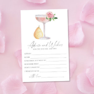 Rose Prosecco - Ratschläge und Wünsche Junggeselli Briefpapier