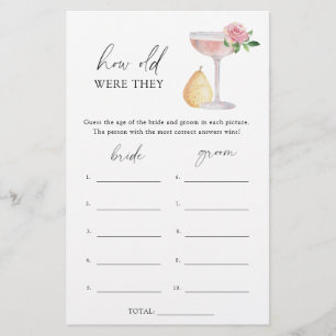 Rose Prosecco - Wie alt waren sie Brautspiel