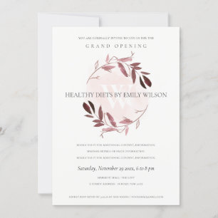 ROSE PURPLE FOLIAGE WREATH GRAND INVITATION D'OUVE