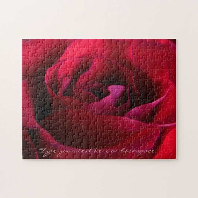 Rose Puzzle Personalisierte Rote Rose Puzzles (Horizontal)