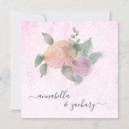 *~* ROSE QR UAWG + Gold Glitzer - AR12 Wedding I Einladung