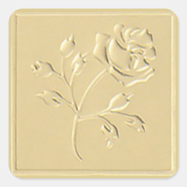 Rose Quadratischer Aufkleber (Vorderseite)