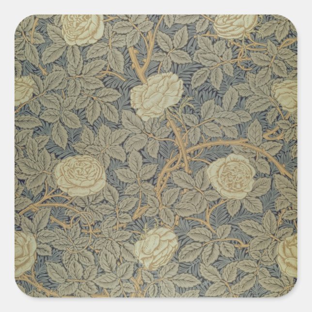 "Rose" Quadratischer Aufkleber (Vorderseite)