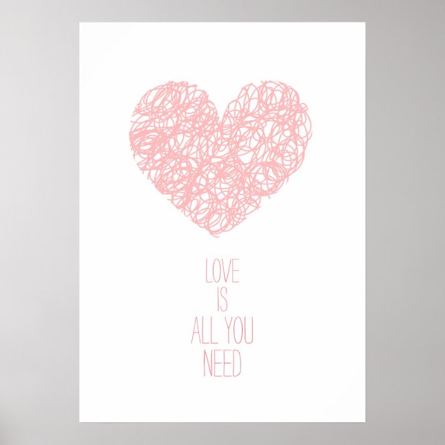 Rose Quarts Liebe ist alles, was Sie brauchen Vale Poster (Vorne)