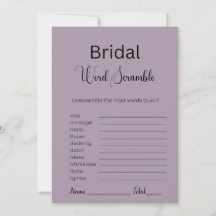 Rose Quartz Bridal Word Scramble