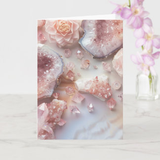 Rose Quartz Crystal | Love Stone Pink  Photo Card Karte