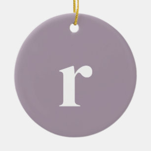 Rose Quartz Initialbrief Trendy Minimalistisch Keramik Ornament