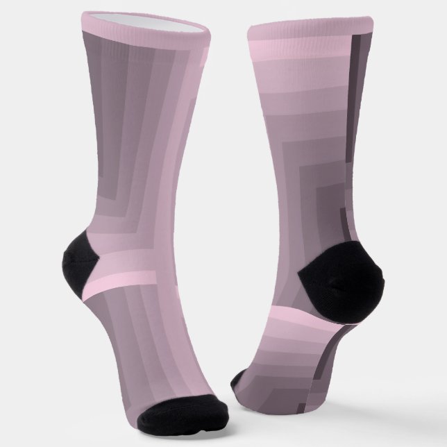 Rose Quartz Labyrinth Crew Socken (Gewinkelt)