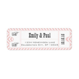 ROSE QUARTZ PINK Wedding Save the Date TICKET