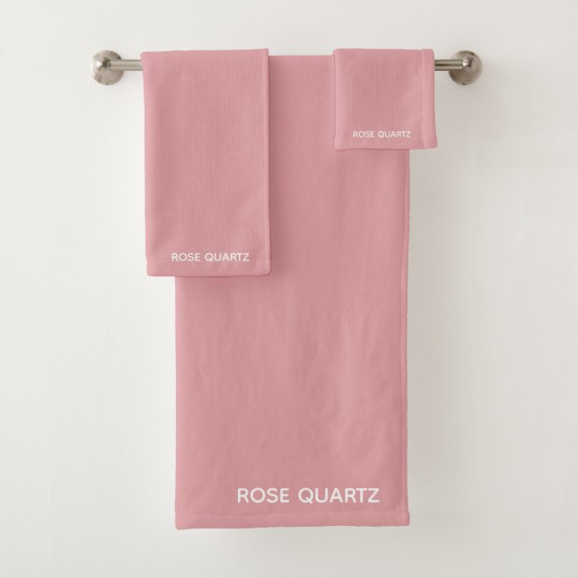 Rose Quartz rosa Farbname Badhandtuch Set (Insitu)