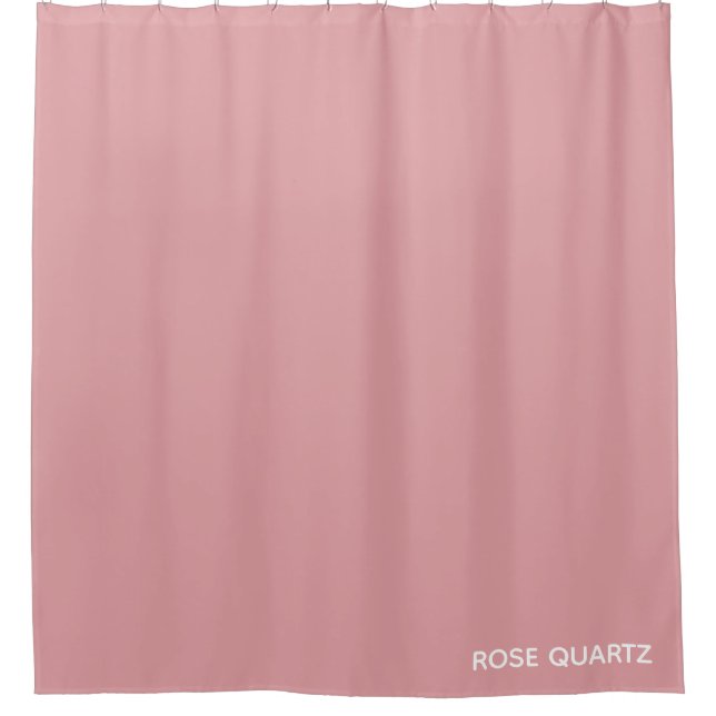 Rose Quartz rosa Farbname Duschvorhang (Vorderseite)