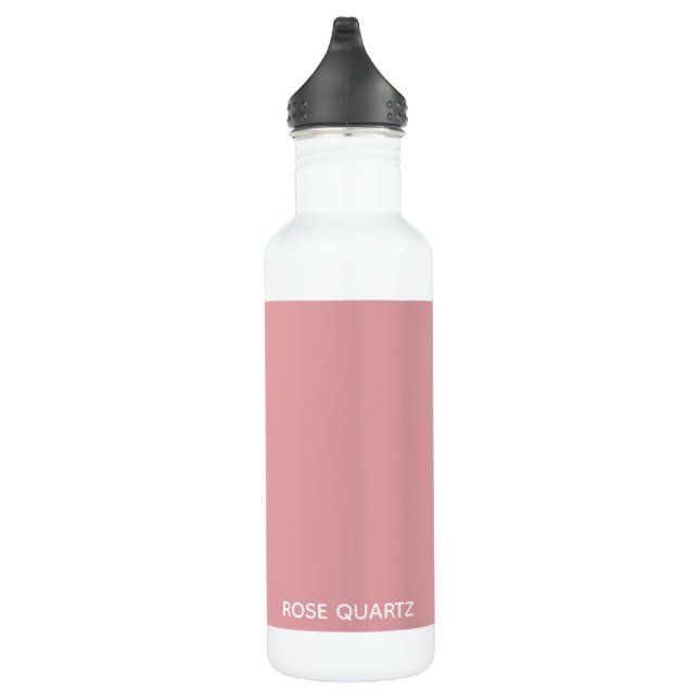 Rose Quartz rosa Farbname Edelstahlflasche (Rechts)