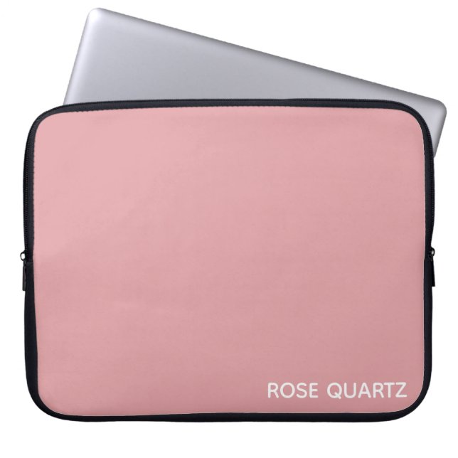 Rose Quartz rosa Farbname Laptopschutzhülle (Vorderseite)