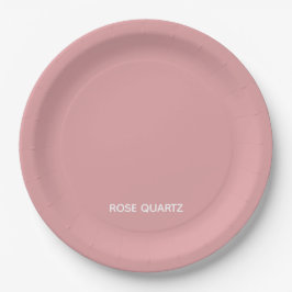 Rose Quartz rosa Farbname Pappteller