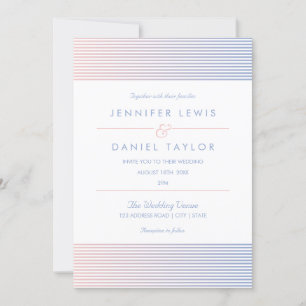 Rose Quartz & Serenity Ombré Stripe Hochzeit Einladung
