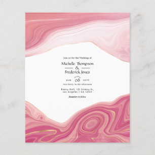 Rose Quartz und Blush Strata Hochzeits-Einladung Flyer