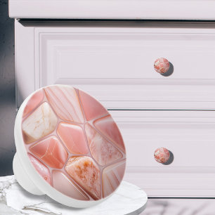 Rose Quarz Abstrakt Cellulose Art Keramikknauf