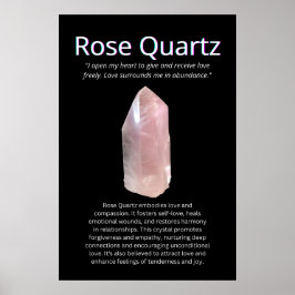 Rose Quarz Crystal Stone Bedeutung Poster