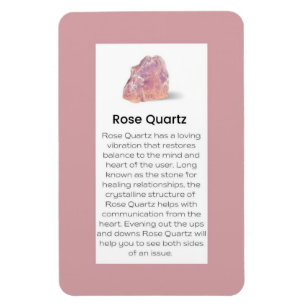 Rose Quarz Kristallbedeutung Schmucksignatur Magnet