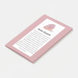 Rose Quarz Kristallbedeutung Schmucksignatur Post-it Klebezettel