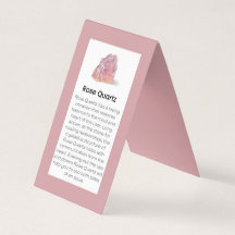 Rose Quarzkristalle Schmuckkarte