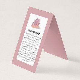Rose Quarzkristalle Schmuckkarte Visitenkarten