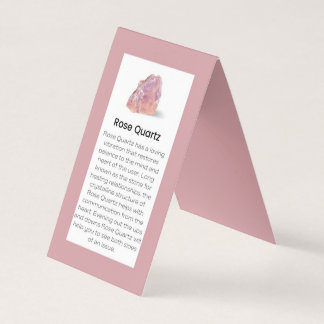 Rose Quarzkristalle Schmuckkarte Visitenkarten