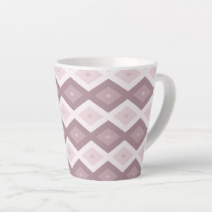Rose Quarzrosa Rautenmuster Milchtasse