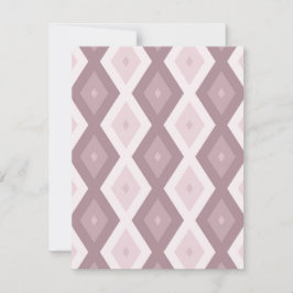 Rose Quarzrosa Rautenmuster RSVP Karte