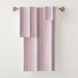Rose Quarzschattenstreifen Badhandtuch Set