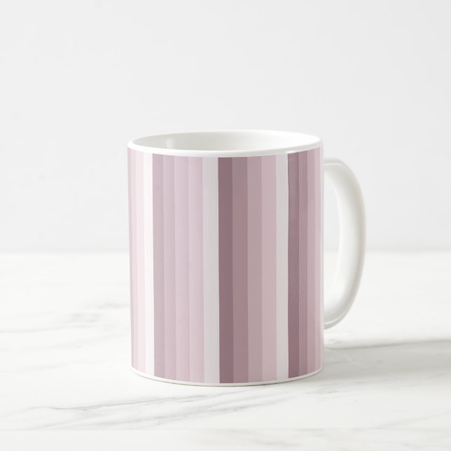 Rose Quarzschattenstreifen Kaffeetasse (VorderseiteRechts)